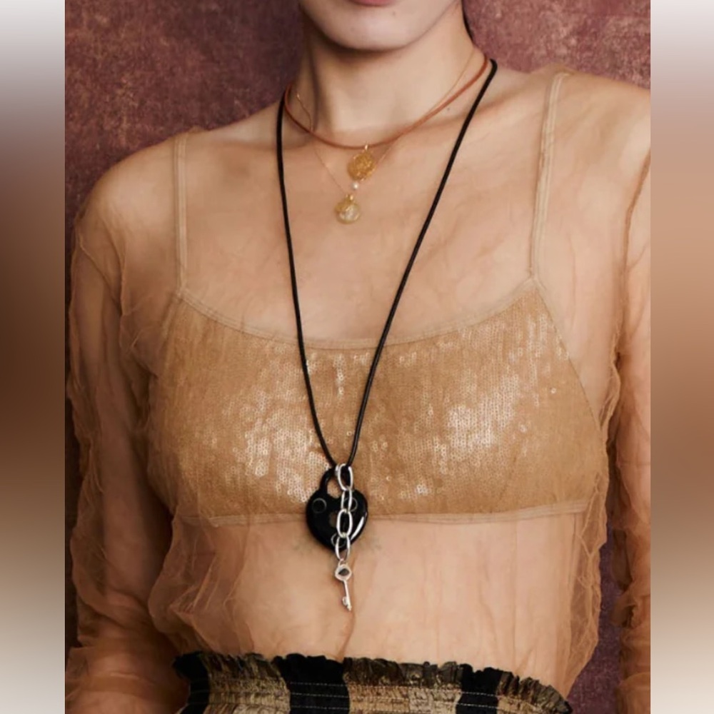 Chan Luu Cream Sequin Bralette